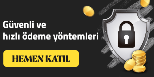Kilit sembollü kalkan ve altın paralarla güvenli ödeme mesajı